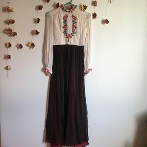70s Vintage 🌸 Hippie Boho Maxi Dress